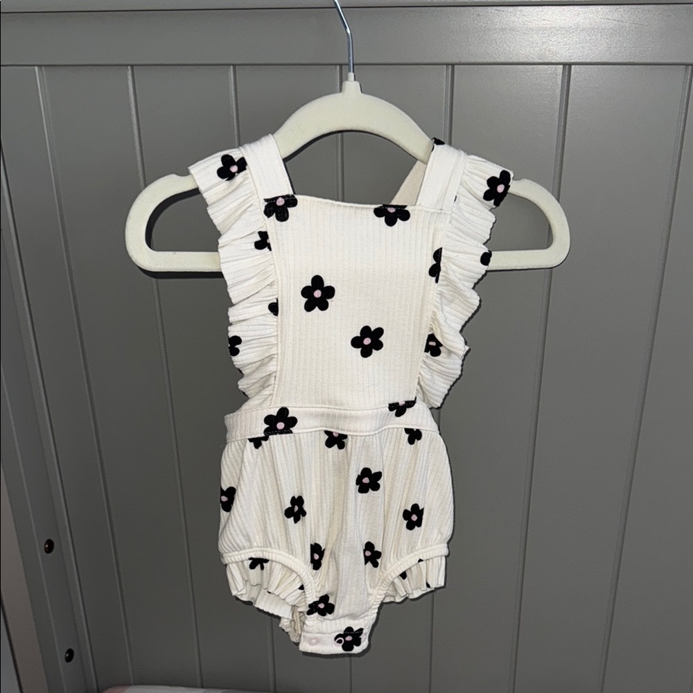 Cat & Jack White Floral Ruffle Romper